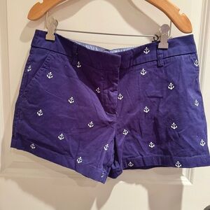 Cambridge Dry Goods Navy Anchor Embroidered Women’s Shorts